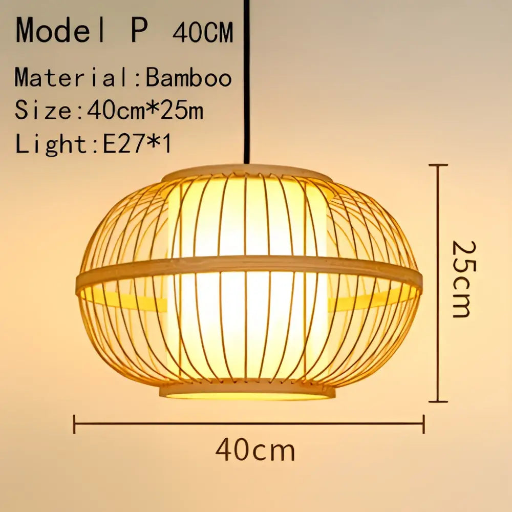 A warm tan handwoven rattan pendant light with a woven spherical design for dining room use