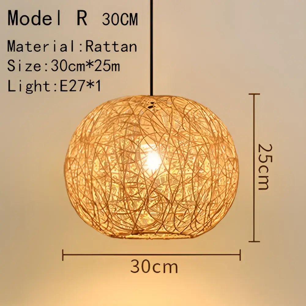 Handwoven black woven pendant light made of natural rattan with a spherical design for dining room illumination
