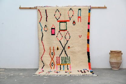 Handwoven Moroccan Azilal Rug - 245x146 cm - Moroccan Rugs