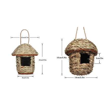 Handwoven Parrot Bird Nest for Outdoor Gardens