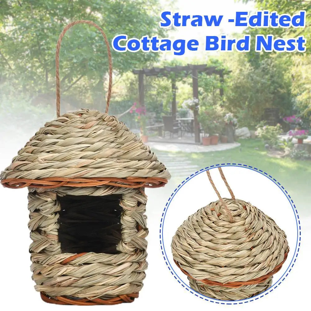 Handwoven Parrot Bird Nest for Outdoor Gardens