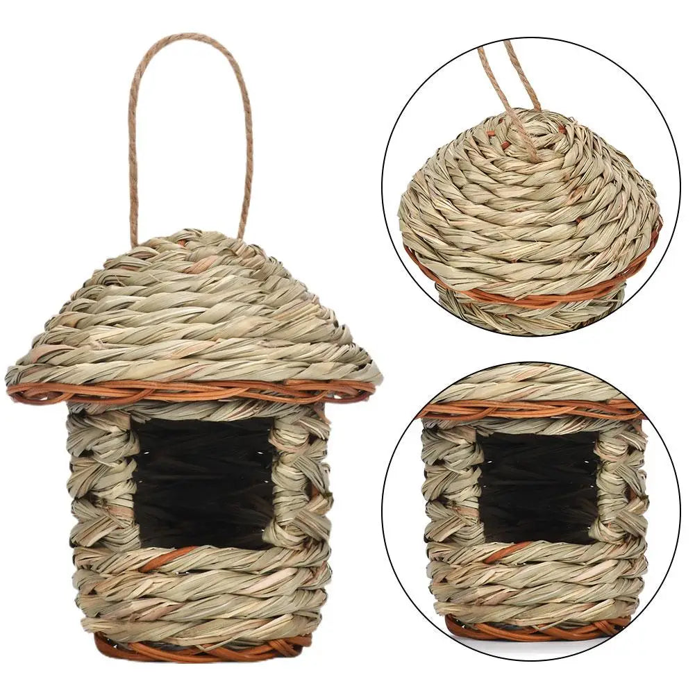 Handwoven Parrot Bird Nest for Outdoor Gardens