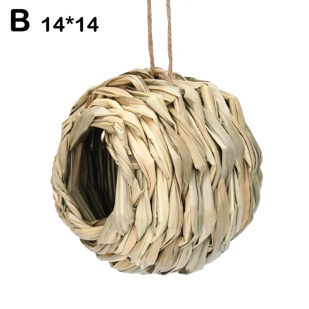 Handwoven Parrot Bird Nest for Outdoor Gardens - M14x14cm / China