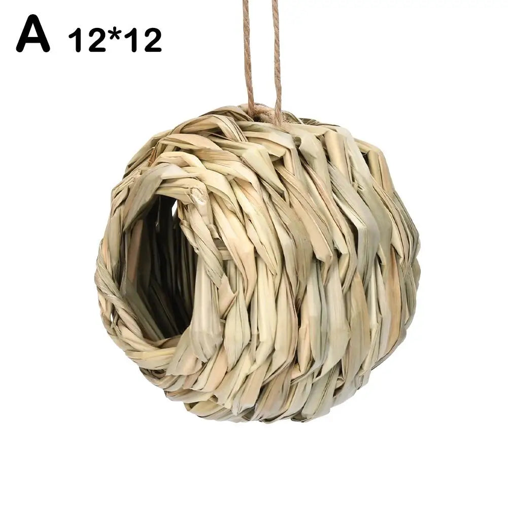 Handwoven Parrot Bird Nest for Outdoor Gardens - S 12x12cm / China
