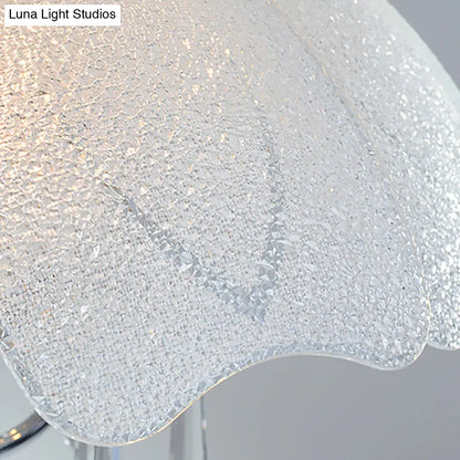 Lámpara de techo colgante con 5 bombillas - Lámpara moderna de cristal, marco cromado y cristal K9