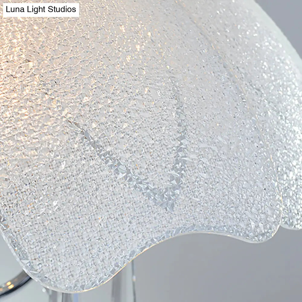 Lámpara de techo colgante con 5 bombillas - Lámpara moderna de cristal, marco cromado y cristal K9