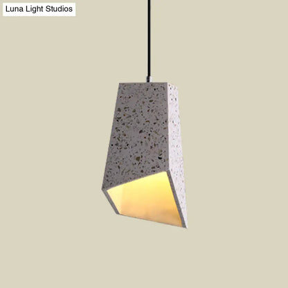 Hanging Geometric Nordic Terrazzo Pendant Lamp - 1 Head, White/Black/Red - Ideal for Coffee Shop