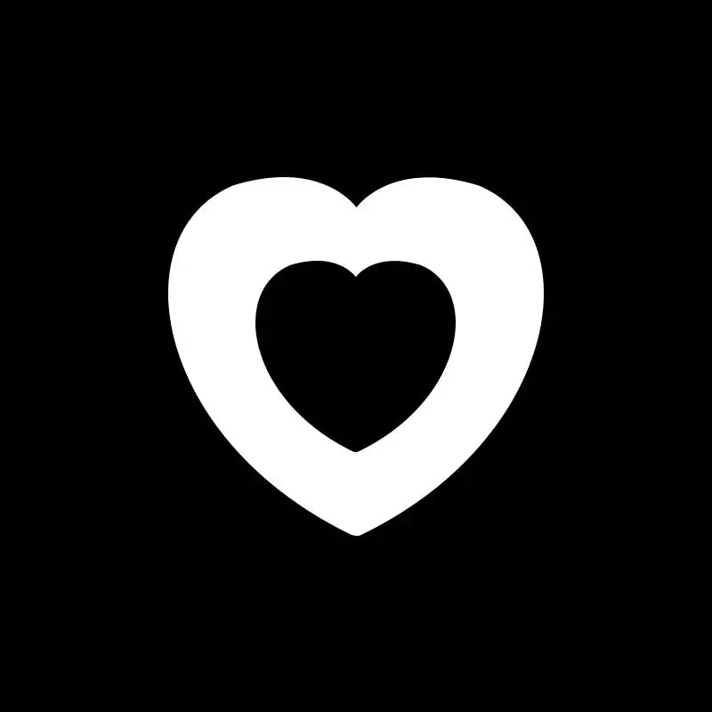 Minimalist white heart cake mold with hollow center for kitchen baking and decorbites heart cake use on black background
