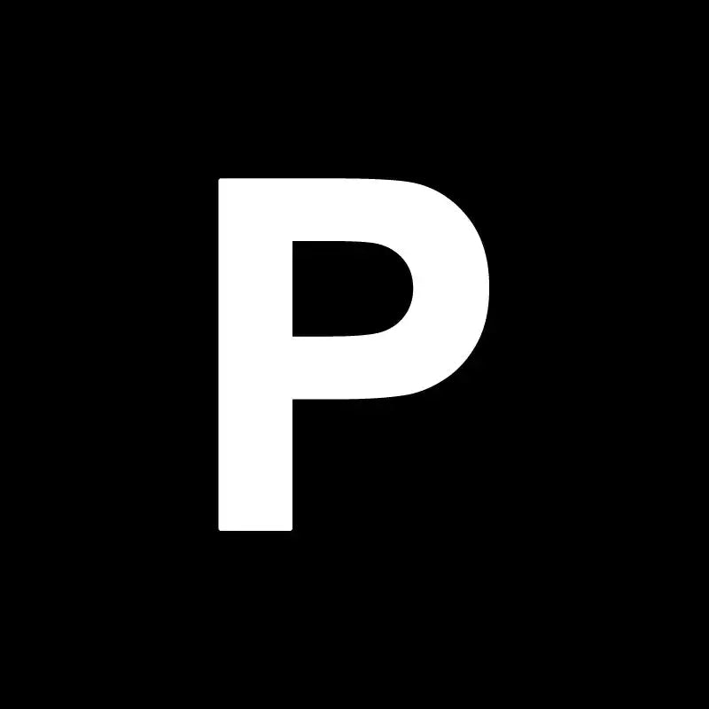 White capital letter p on black background for decorbites heart cake mold used in kitchen baking and decorating