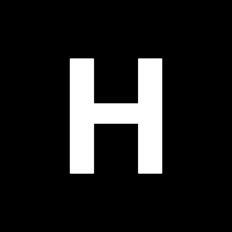 White capital letter h on black background representing decorbites heart cake mold for kitchen baking and decorating