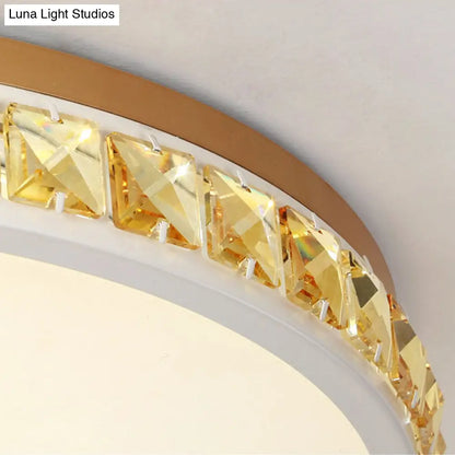 DecorBites™ DecorBites™ Heart Crystal Flush Mount LED Ceiling Lamp - Modern Bedroom Fixture in White