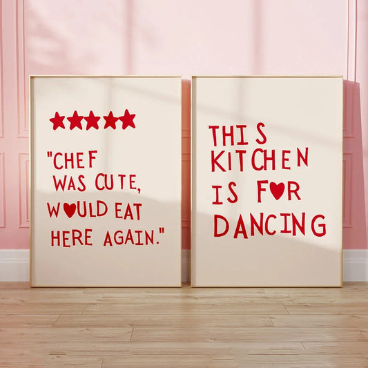 Heart Quote Kitchen Wall Art Painting - Posters