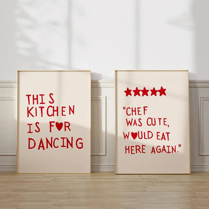 Heart Quote Kitchen Wall Art Painting - Posters