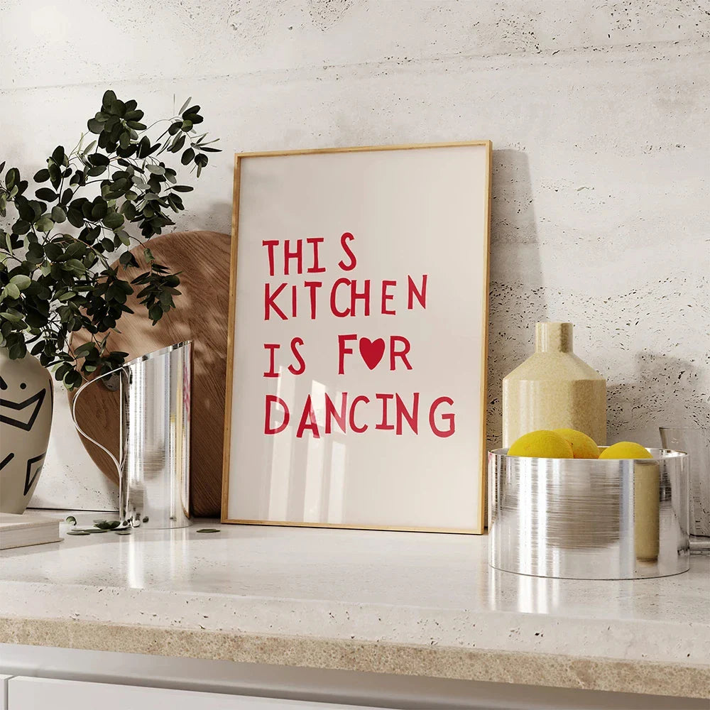 Heart Quote Kitchen Wall Art Painting - Posters