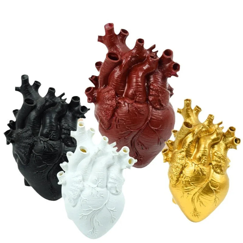 Heart Shape Resin Vase - 4 Colors