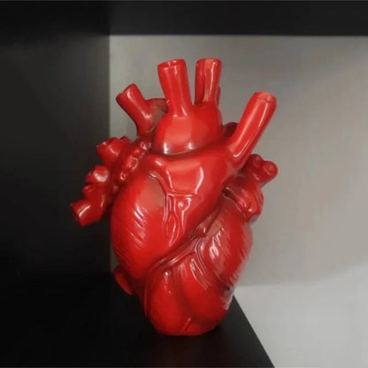 Heart Shape Resin Vase - 4 Colors - Red1 - Vase