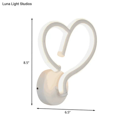DecorBites™ Heart-Shaped LED Acrylic Wall Sconce in Warm/White Light - Contemporary Design