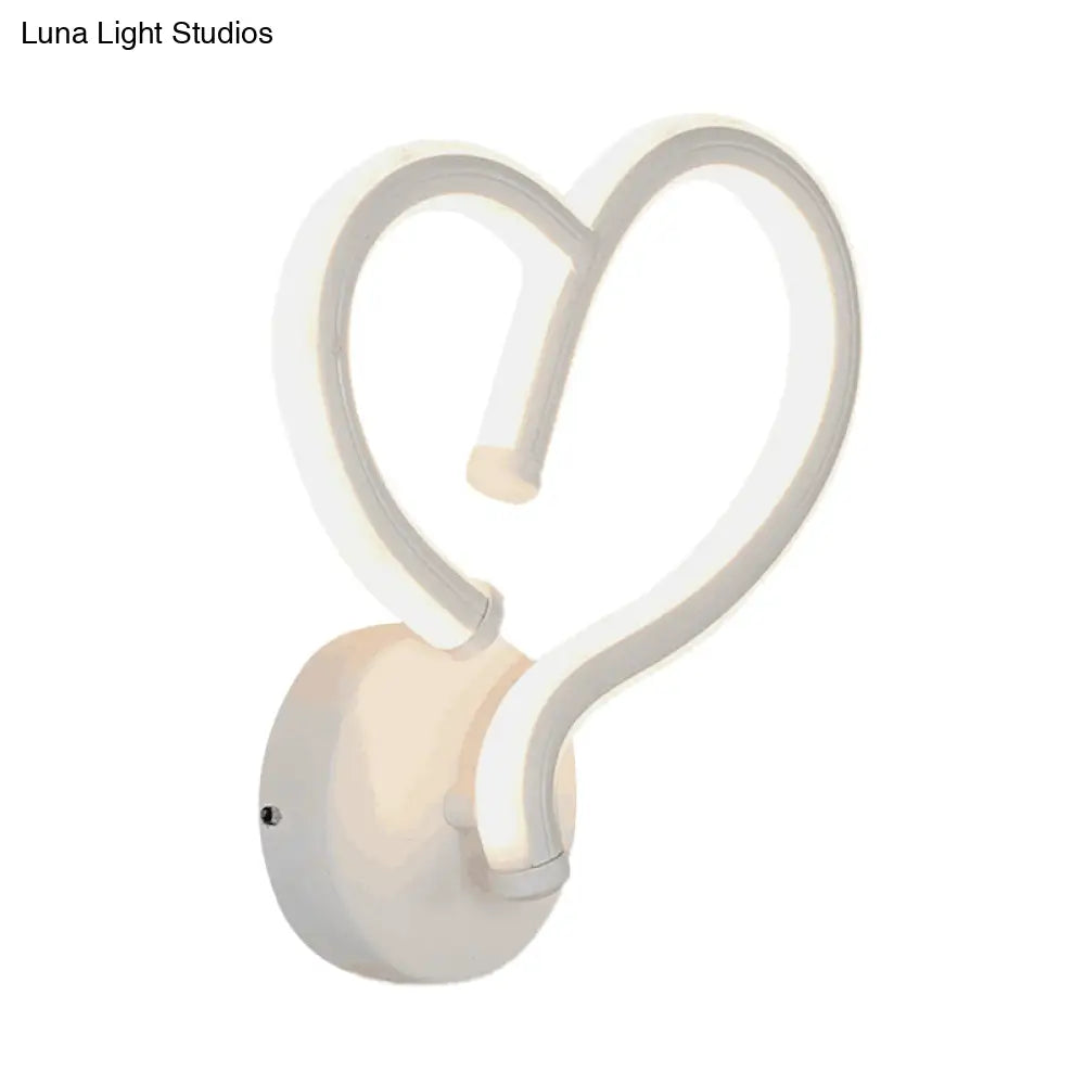 DecorBites™ Heart-Shaped LED Acrylic Wall Sconce in Warm/White Light - Contemporary Design