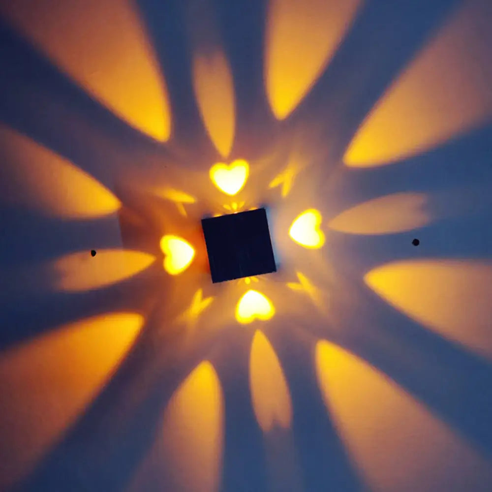 DecorBites™ DecorBites™ Heart Shaped Metallic Disco Party LED Wall Lamp - Modern Sconce Light Fixture in Silver with Purple/Blue/Yellow Light