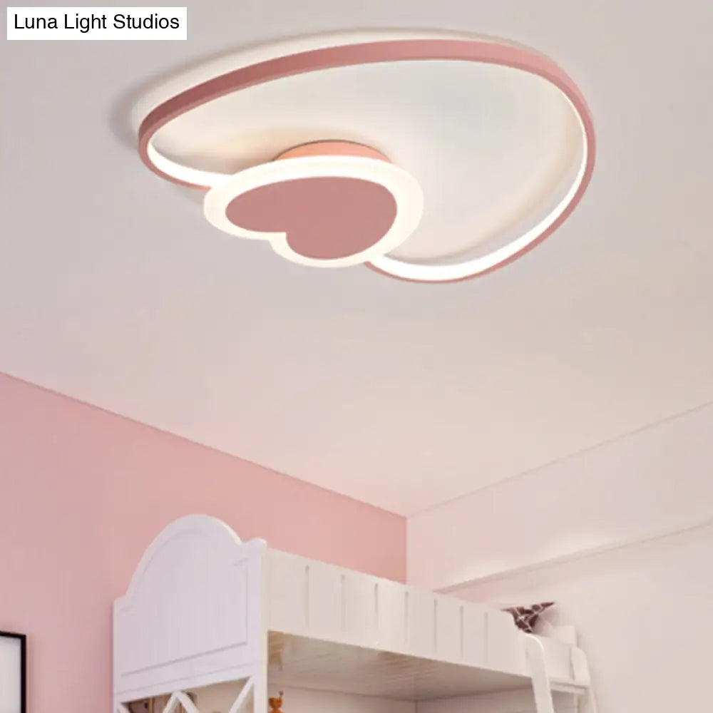 DecorBites™ DecorBites™ Heart-Shaped Nordic-Style Metal Flush Mount Ceiling Light for Baby Room and Kitchen