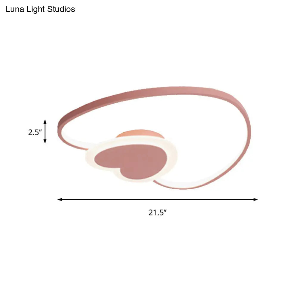 DecorBites™ DecorBites™ Heart-Shaped Nordic-Style Metal Flush Mount Ceiling Light for Baby Room and Kitchen