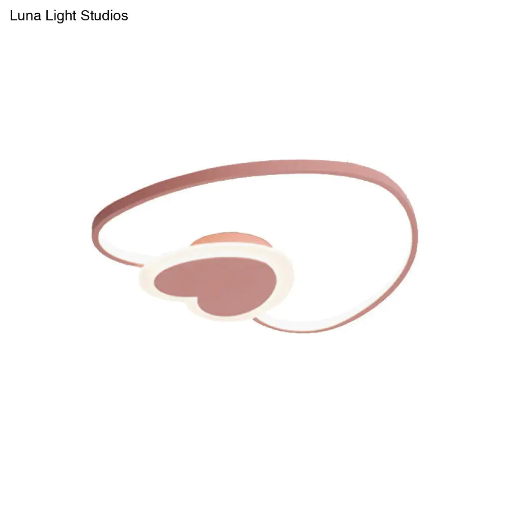 DecorBites™ DecorBites™ Heart-Shaped Nordic-Style Metal Flush Mount Ceiling Light for Baby Room and Kitchen