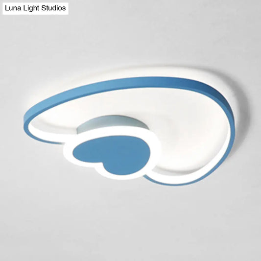 DecorBites™ DecorBites™ Heart-Shaped Nordic-Style Metal Flush Mount Ceiling Light for Baby Room and Kitchen