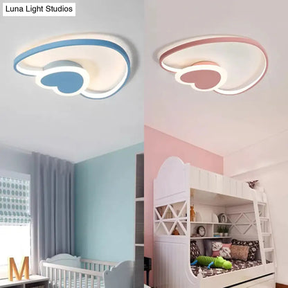 DecorBites™ DecorBites™ Heart-Shaped Nordic-Style Metal Flush Mount Ceiling Light for Baby Room and Kitchen