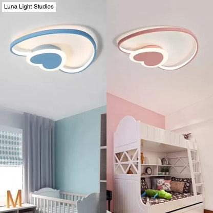 DecorBites™ DecorBites™ Heart-Shaped Nordic-Style Metal Flush Mount Ceiling Light for Baby Room and Kitchen