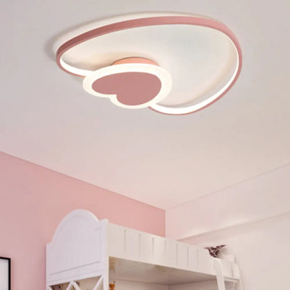 DecorBites™ DecorBites™ Heart-Shaped Nordic-Style Metal Flush Mount Ceiling Light for Baby Room and Kitchen