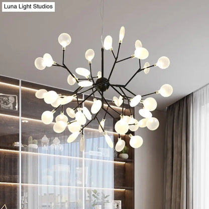Lámpara de techo colgante de cristal opalino de Heracleum Design para la vida moderna