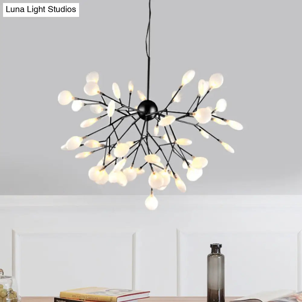 Lámpara de techo colgante de cristal opalino de Heracleum Design para la vida moderna