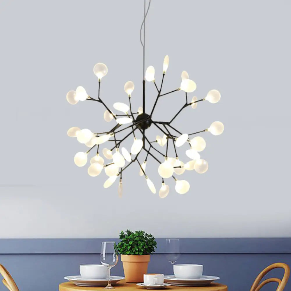 Lámpara de techo colgante de cristal opalino de Heracleum Design para la vida moderna