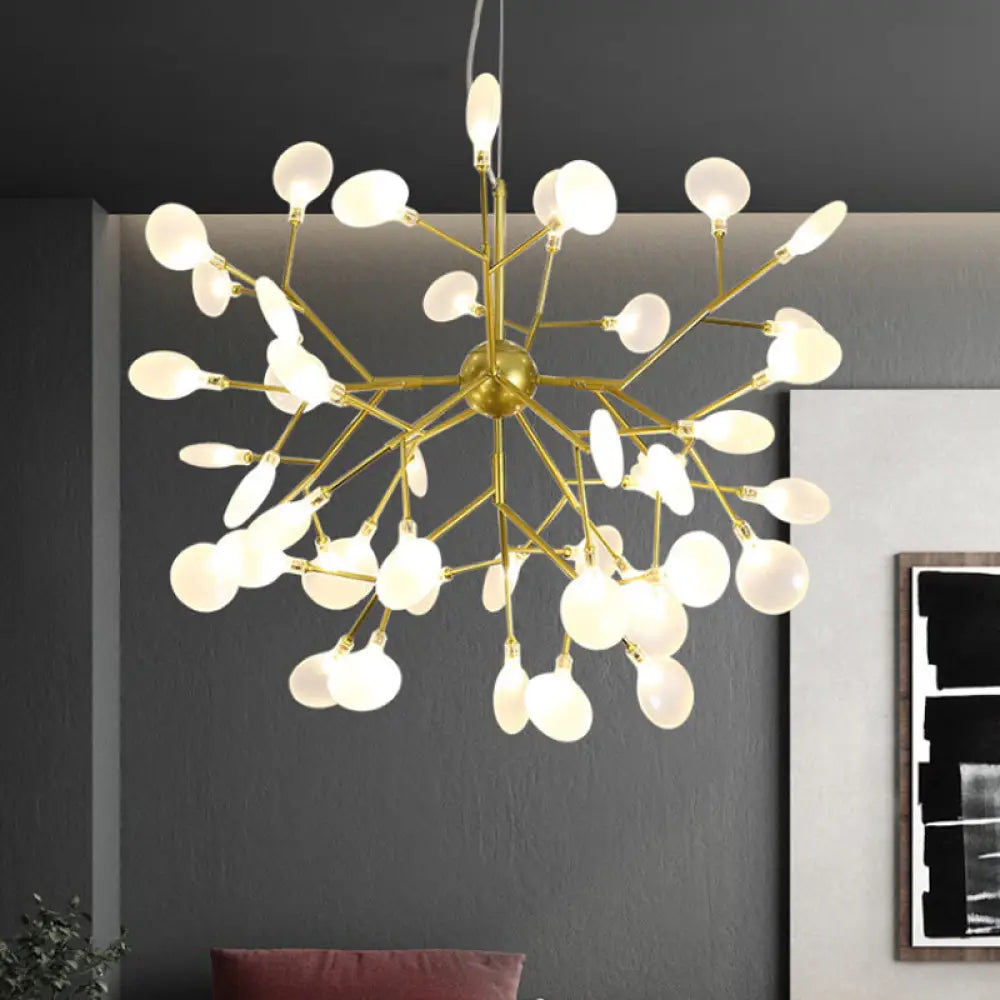 Lámpara de techo colgante de cristal opalino de Heracleum Design para la vida moderna