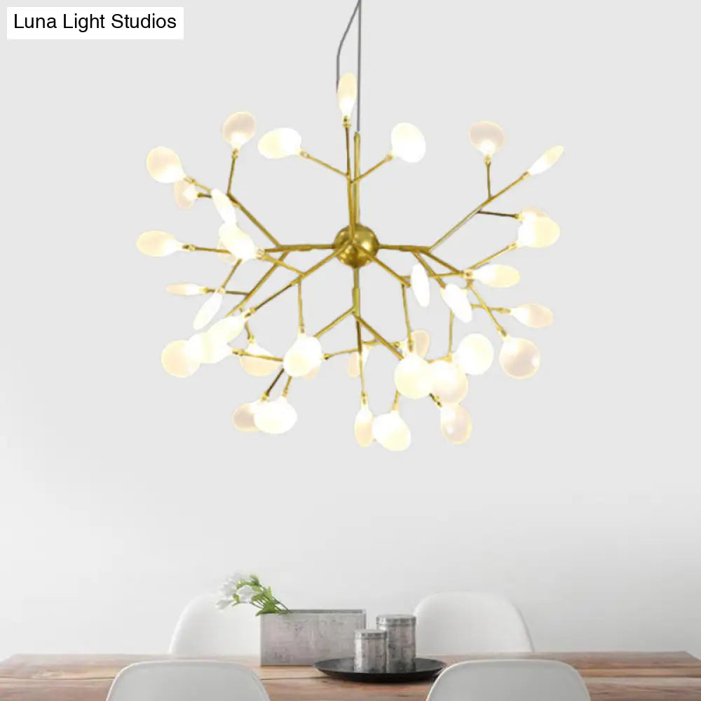 Lámpara de techo colgante de cristal opalino de Heracleum Design para la vida moderna