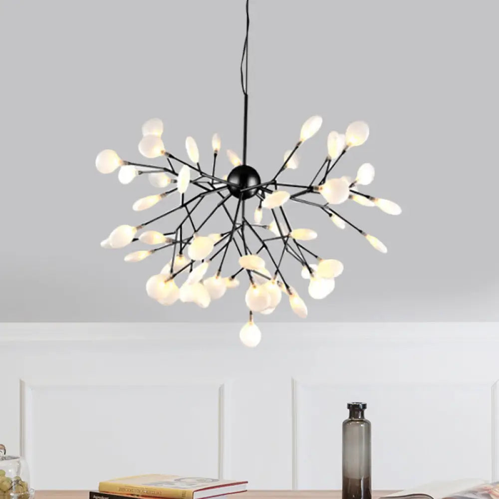 Lámpara de techo colgante de cristal opalino de Heracleum Design para la vida moderna