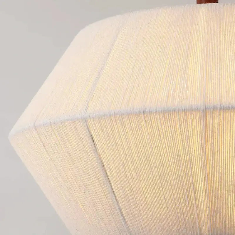 Hexagonal cream pendant light with textured woven hemp rope rattan finish ideal for dining room decorbites hemp rope