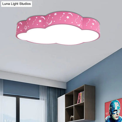 DecorBites™ DecorBites™ Hollow Cloud Cartoon LED Ceiling Lamp for Kids Bedroom with Metal Acrylic Ceiling Mount Light