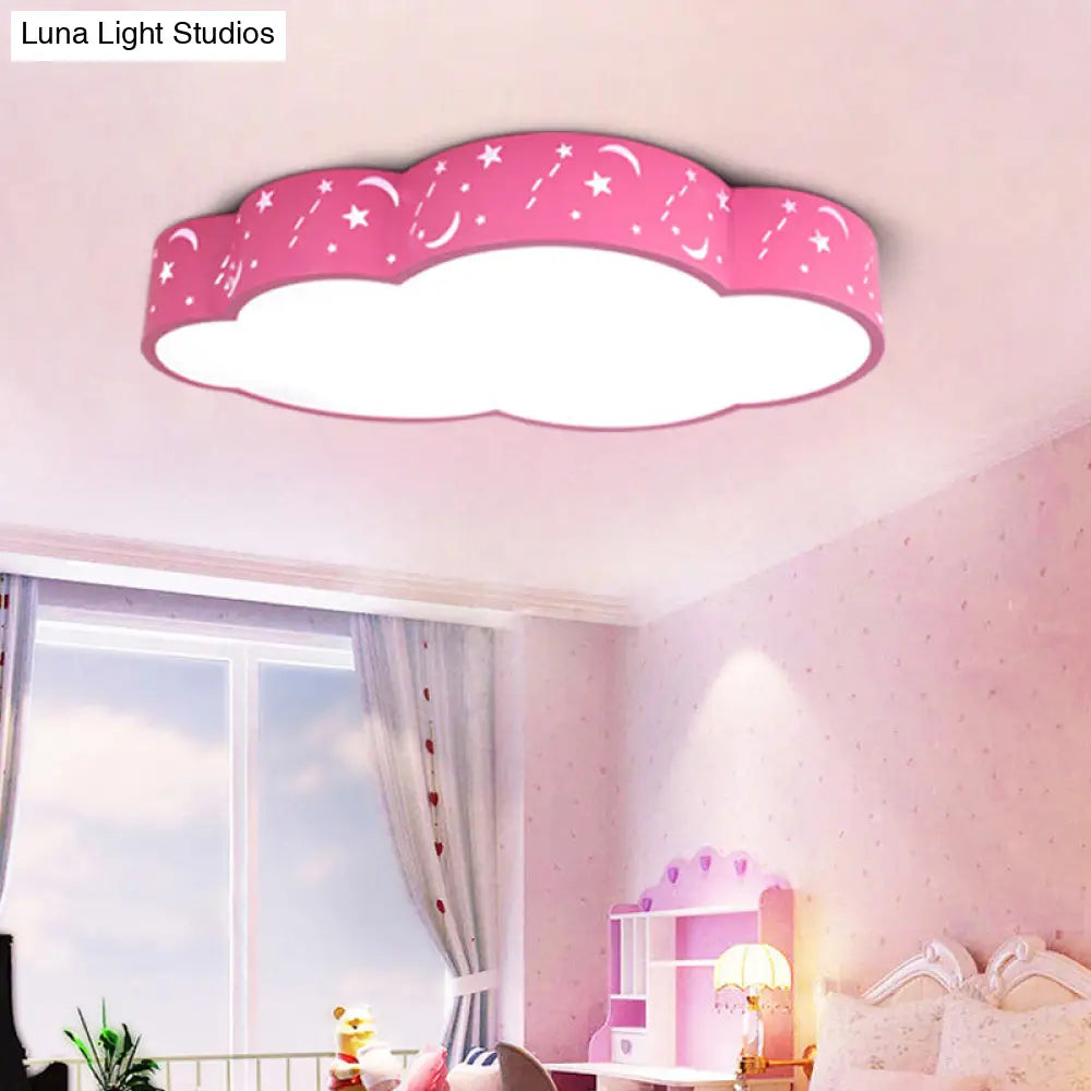DecorBites™ DecorBites™ Hollow Cloud Cartoon LED Ceiling Lamp for Kids Bedroom with Metal Acrylic Ceiling Mount Light