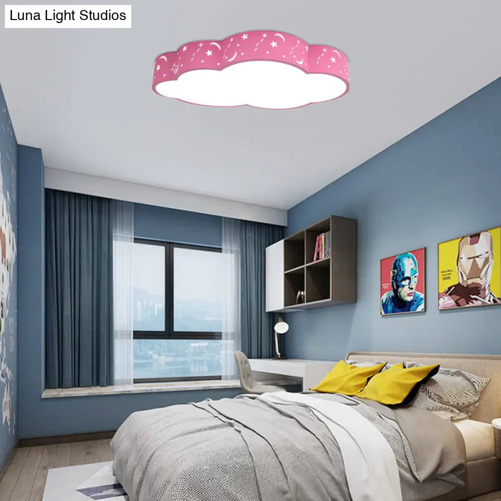 DecorBites™ DecorBites™ Hollow Cloud Cartoon LED Ceiling Lamp for Kids Bedroom with Metal Acrylic Ceiling Mount Light