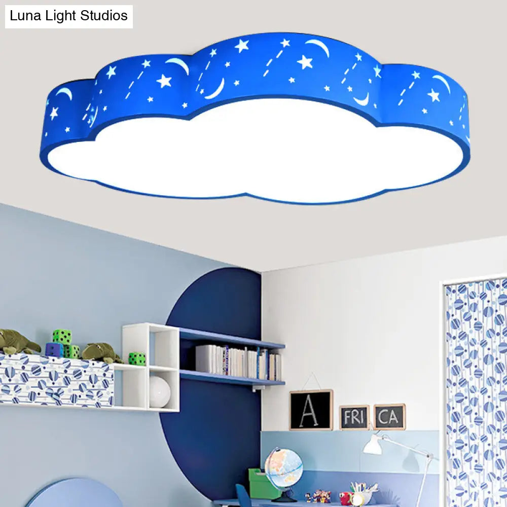 DecorBites™ DecorBites™ Hollow Cloud Cartoon LED Ceiling Lamp for Kids Bedroom with Metal Acrylic Ceiling Mount Light