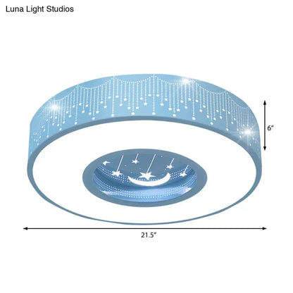 Lámpara de techo LED empotrada hueca DecorBites™: Macaron Loft, soporte de techo metálico para dormitorio infantil