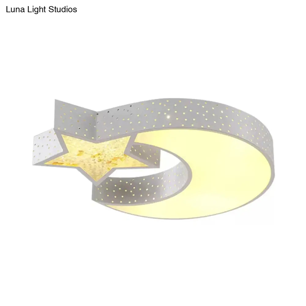 DecorBites™ DecorBites™ Hollow Star Moon LED Ceiling Light for Kids' Study Room