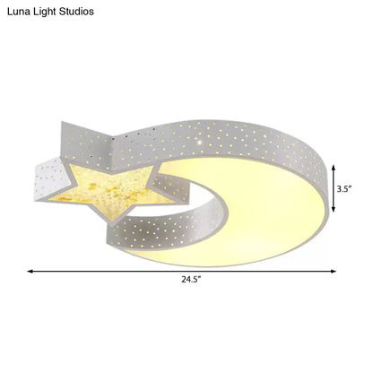 DecorBites™ DecorBites™ Hollow Star Moon LED Ceiling Light for Kids' Study Room