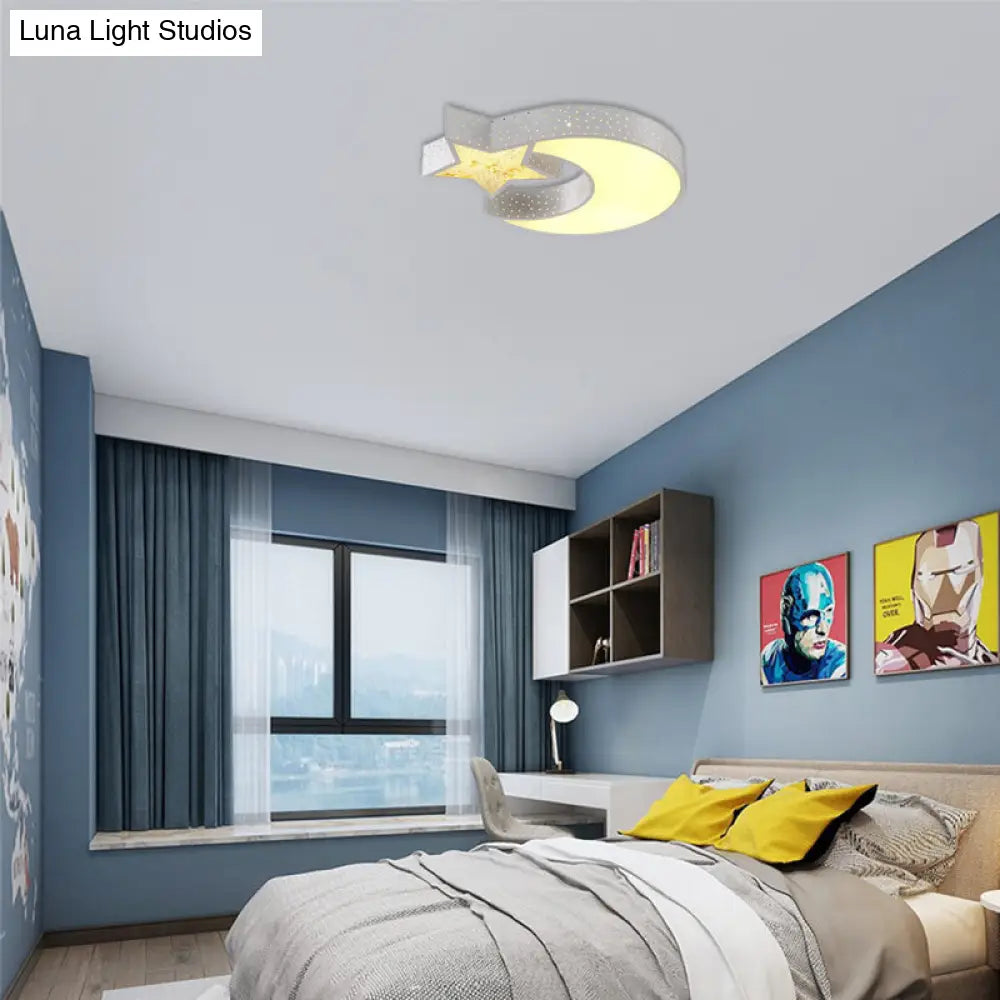 DecorBites™ DecorBites™ Hollow Star Moon LED Ceiling Light for Kids' Study Room