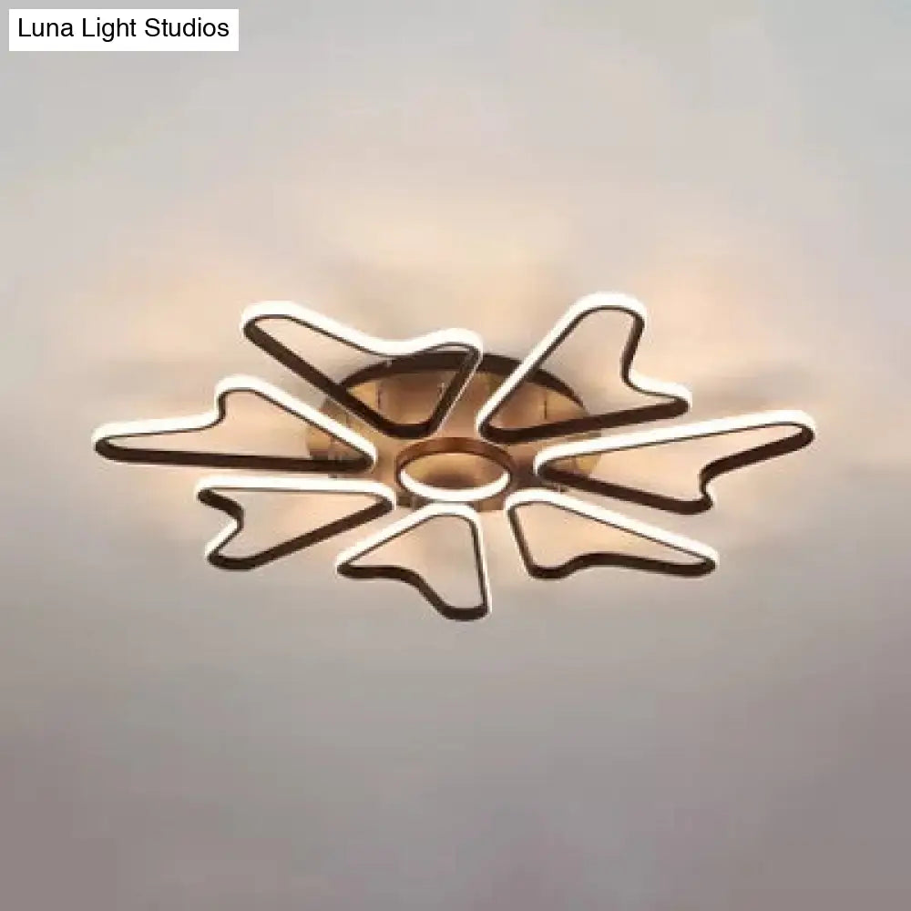 Lámpara de techo LED DecorBites™ con forma de cuerno para dormitorio infantil moderno, fabricada en acrílico