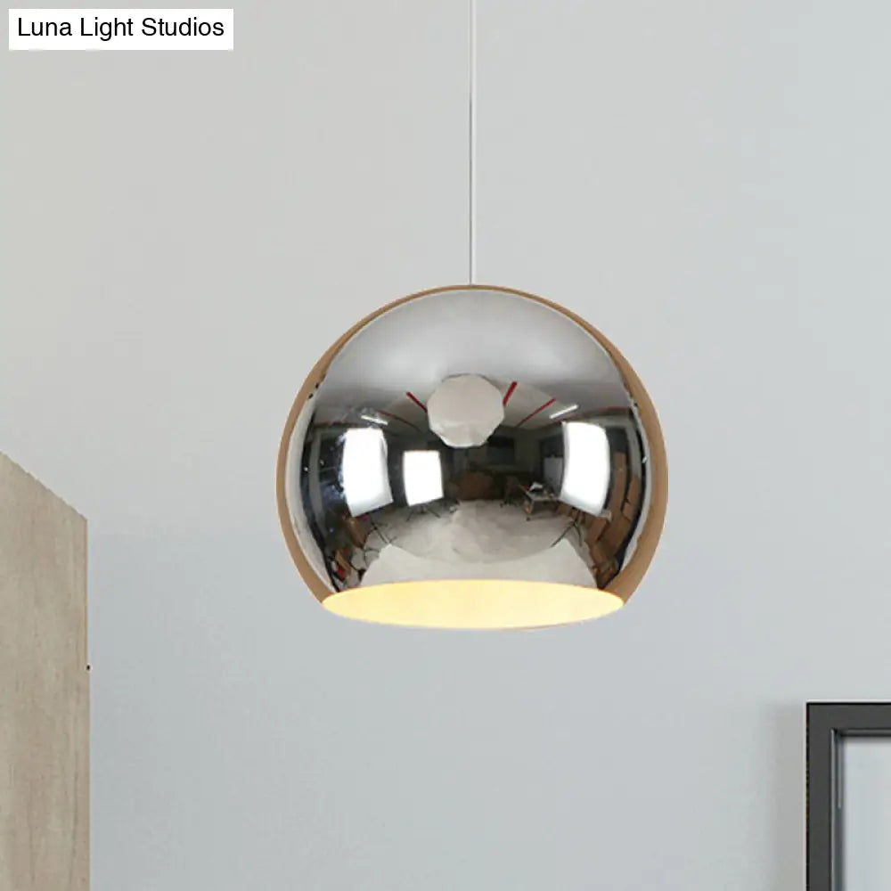 I suggest the following improved product title: "Nordic Iron Globe Pendant Light - 1 Light Chrome/Rose Gold Ceiling Fixture