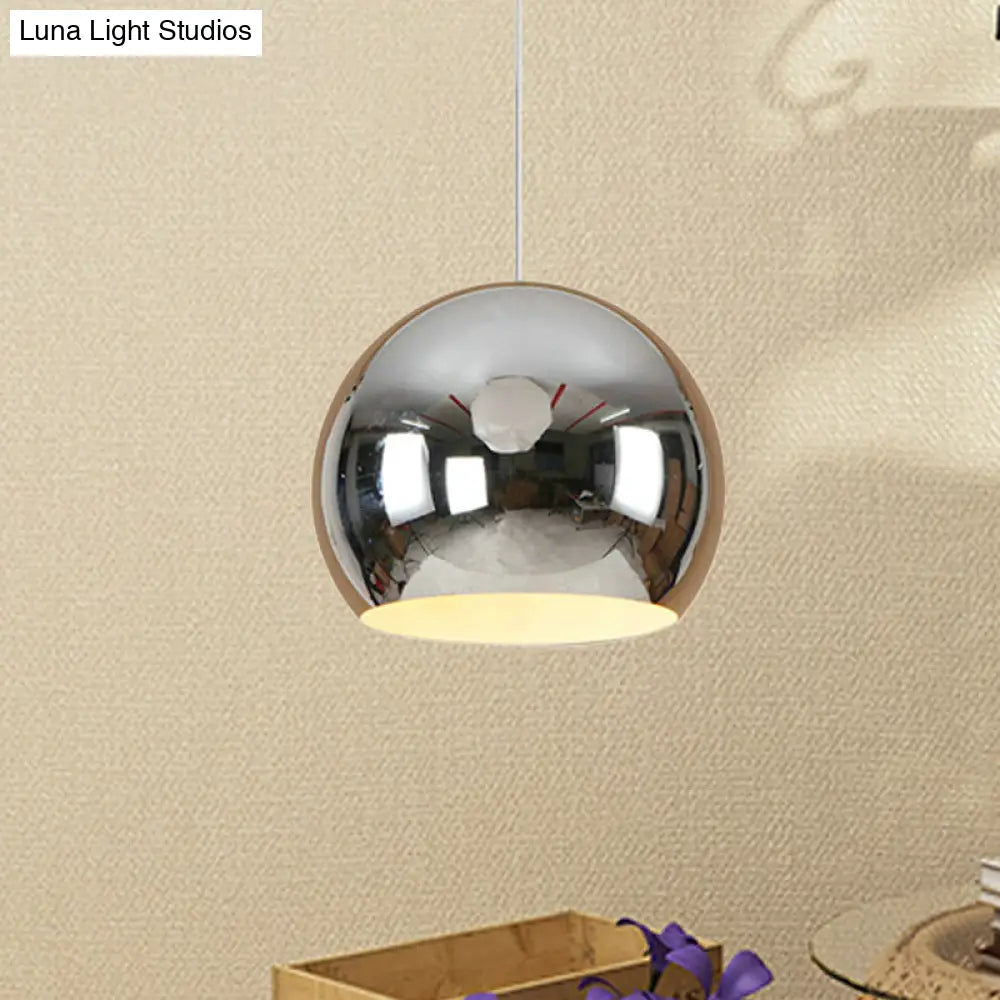 I suggest the following improved product title: "Nordic Iron Globe Pendant Light - 1 Light Chrome/Rose Gold Ceiling Fixture