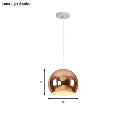 I suggest the following improved product title: "Nordic Iron Globe Pendant Light - 1 Light Chrome/Rose Gold Ceiling Fixture