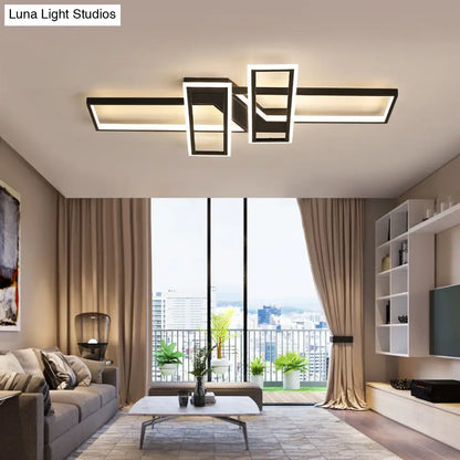 DecorBites™ DecorBites™ أضئ غرفة معيشتك العصرية: مصباح سقف LED بإطار أكريليك شبه مدمج 